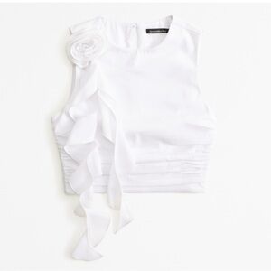 Abercrombie rosette ruffle set top and skort